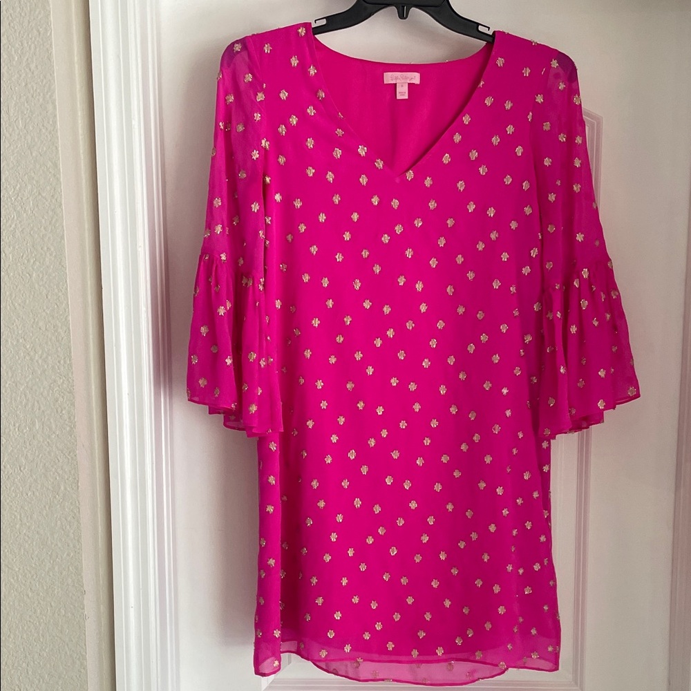 Lilly Pulitzer Pink Floral Midi Dress